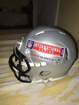 Nfl International Series Riddell Mini Helmet Dolphins Vs Raiders 2014