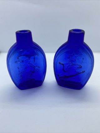 2 Cobalt Blue Bottles Collector 