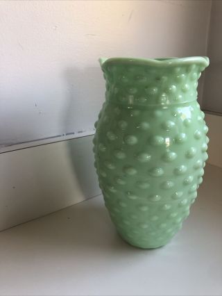 Vintage Jadeite Hobnail Vase