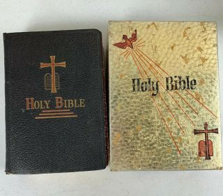 The Catholic Edition Of The Holy Bible Leather 1954 Fine Art Edition