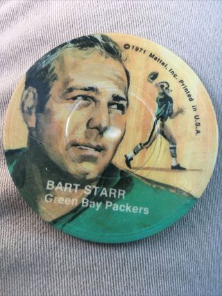 Bart Starr Green Bay Packers 1971 Mattel Instant Replay Disc
