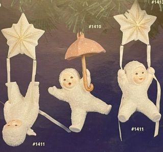 Vintage Alberta Ceramic Mold 1411 Two Snow Babies - Hanging Up & Down