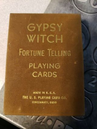 Vintage Gypsy Witch Playing Cards In Velveteen Box