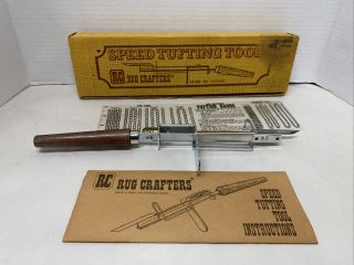 Vintage 1976 Rc Rug Crafters Speed Tufting Tool Néw With Instructions