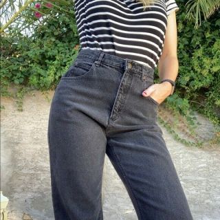 Lizwear Vintage High Rise Black Denim Jeans Size 12p