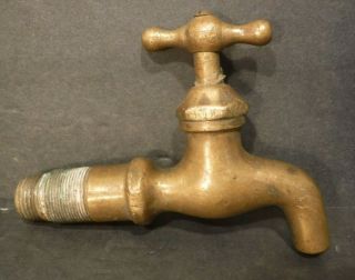 Vintage Brass Spigot Faucet Bright Patina Finish Brass Twist Handle