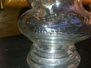 Vintage Figural PATENTED 1874 Glass Crying baby bottle TPS 6.  5 