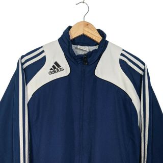 Vintage Adidas Track Jacket In Blue & White Zip Up - Mens 40/42 M