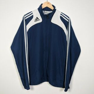 Vintage Adidas Track Jacket in Blue & White Zip Up - Mens 40/42 M 2