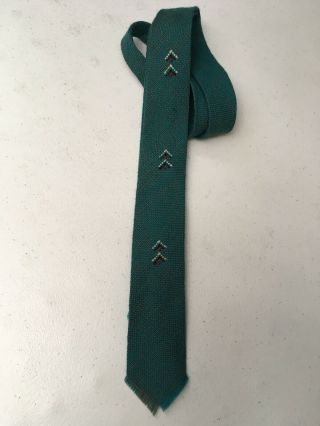 Vtg 1950s Tie Hand Woven By Indians Wool Sandia Ties Embroidered Beads Turquoise