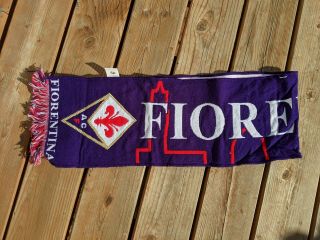 Fiorentina Fc Knit Soccer Scarf 52 X 8.  5 In,  Firenze 1926