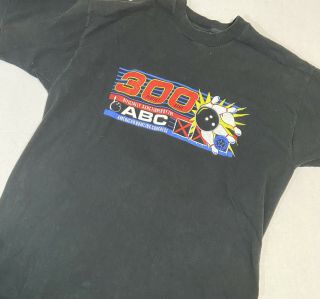 Vtg 300 Perfect Game T Shirt American Bowling Congress Single Stitch 90s Size Xl