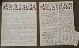 Stephen King Castle Rock Fanzine Vol1 No 1 & No 2 Plus Vol 3 No 3