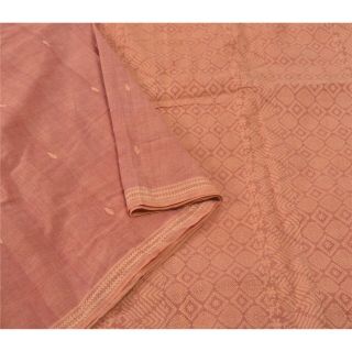 Sanskriti Vintage Pink Sarees 100 Pure Cotton Woven Sari Craft Premium Fabric