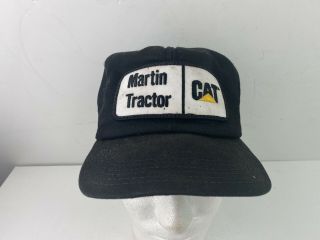 Vintage Martin Tractor Cat Caterpillar Patch Mesh Snapback Trucker Hat Usa