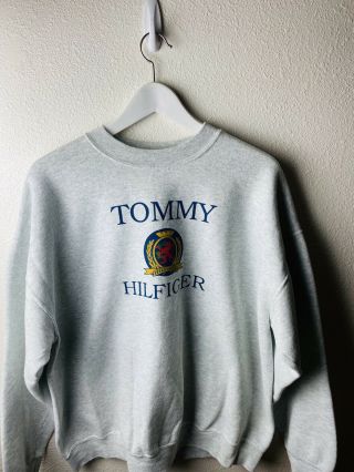 Vintage 90s Tommy Hilfiger Sweatshirt Crewneck Flag Logo Mens Xl Usa Made
