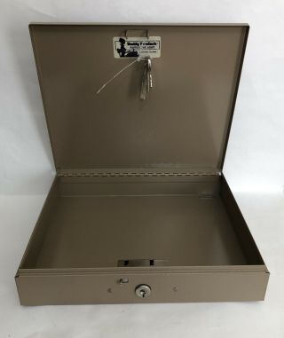 Vintage Steel Cash Box Buddy Products,  Chicago Il,  Drawer Coin Tray 10 " X 8.  5 "