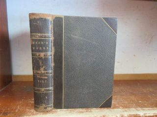Old Of Thomas Hood Leather Book 1864 Antique Poems Fairy Lady Victorian,