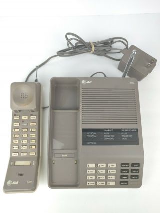Vintage AT&T 5500 Cordless Phone Handset & Speakerphone Base NOT AS - IS 2