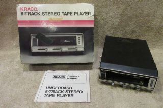 Vintage Kraco Ks - 400d 8 - Track Car Stereo Tape Player -