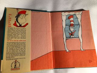 Dr.  Seuss Vintage 1958 Cat Came Back Dust Jacket DJ Author of If I ran The Zoo 2