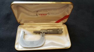 Vintage Lufkin No.  1642 V Outside Micrometer 1 - 2 Inch Range