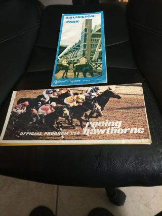 Two 1968 Horse Racing Programs Arlington Park Hawthorne Race Course