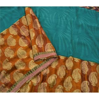 Sanskriti Vintage Sarees 100 Pure Georgette Silk Woven Fabric Bollywood Sari