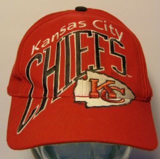 Vintage 1990s Kansas City Chiefs The Game Big Logo Nfl Snapback Hat Spell Out Kc