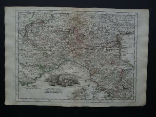1743 Le Rouge Atlas Map North Italy - Lombardy Tuscany - Lombardie Toscane