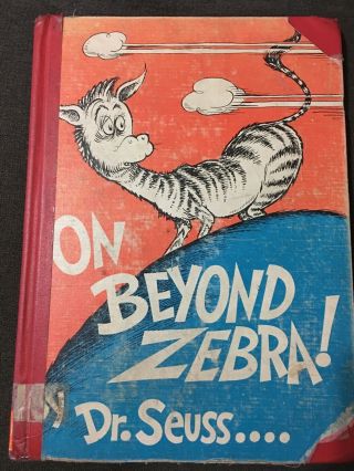 Vintage 1st Hc Dr.  Seuss On Beyond Zebra 1955 Library Edition Random House