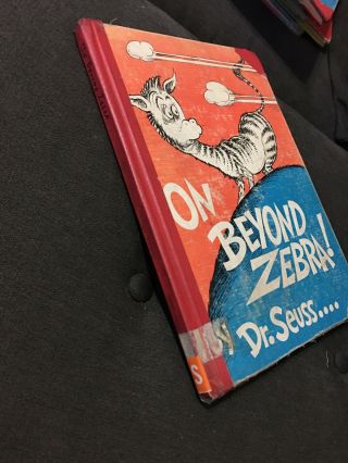 Vintage 1st HC Dr.  Seuss On Beyond Zebra 1955 Library Edition Random House 3