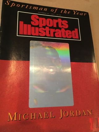 Michael Jordan Sports Illustrated Si Sportsman Of The Year Dec.  23,  1991 Hologram