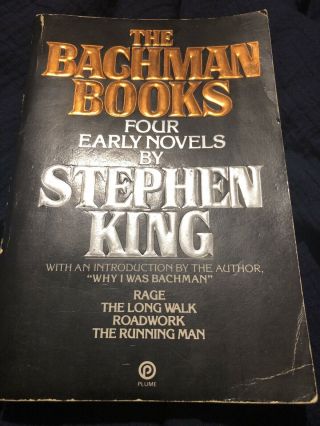 The Bachman Books By Stephen King Long Walk Running Man Paperback 1985 Vtg