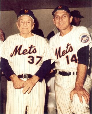 York Mets Mnagers Casey Stengel And Gil Hodges Color 8x10 Photo