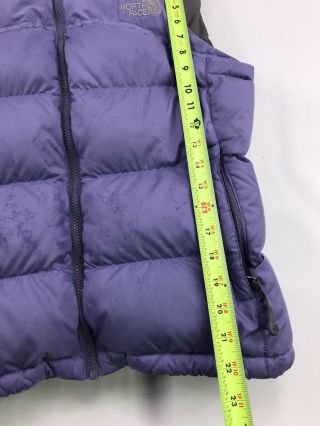 Vtg The North Face Women ' s Purple 700 Feather Down Puffy Vest Small Jacket Coat 2