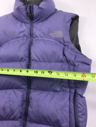 Vtg The North Face Women ' s Purple 700 Feather Down Puffy Vest Small Jacket Coat 3