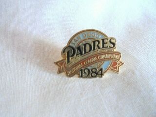 Vintage San Diego Padres 1984 National League Champions Pin