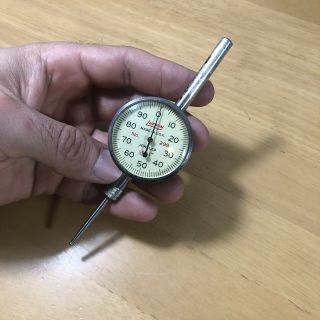 Vintage Lufkin No 299 Back Plunger Jeweled Dial Indicator.  001 " Usa W Gauge Tip