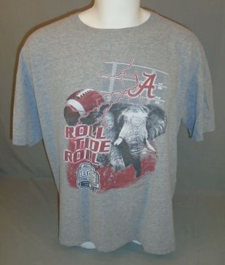 University Of Alabama Crimson Tide 2012 Champions Roll Tide T - Shirt Size 2xl