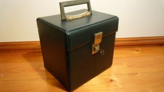 Cheney 7 " Carry Case,  Vintage Vinyl Record Storage Box,  45 Rpm Singles Box & Key