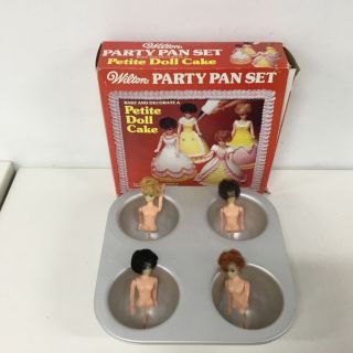 Vintage 1977 Wilton Petite Doll Cake Party Pan Set 602