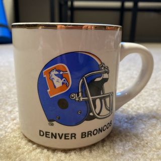 Vintage Nfl Denver Broncos Coffee Mug Cup Retro Helmet Logo Bowl Xxii