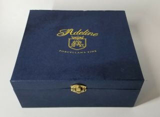 Vintage Adeline Porcellana Fine Teacup & Saucer Set White with Gold Trim Italy 2