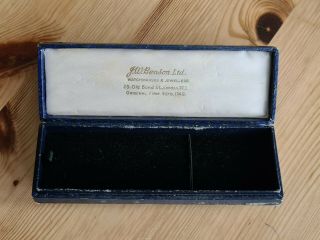 Vintage J W Benson Ltd Wrist Watch Empty Box Blue 25 Old Bond St,  W1
