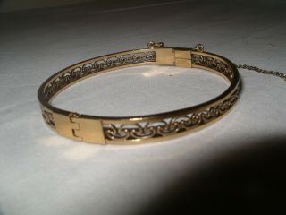 Vintage Winard Cuff Filigree Bracelet 1/20 12k Gf 12grams Yellow Gold Filled Ch