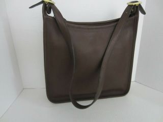 Vintage Coach Brown Leather Andrea Slim Shoulder Bag Style 9073 Handbag.