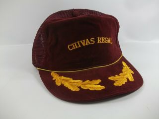 Chivas Regal Hat Vintage Maroon Snapback Trucker Cap