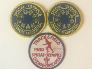 ■early Specialolympics Patches●kennedy Foundation●chicago 1980 Track & Field●lot