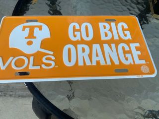 " T " Vols Go Big Orange University Of Tennessess Metal License Plate Car Tag R24